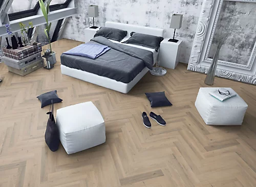 Lignum Fusion Twelve Premium Herringbone 12mm - Greige Oak - Laminate Flooring - 1.92m² Pack 5 Lignum Fusion Twelve Premium Herringbone 12mm - Greige Oak - Laminate Flooring - 1.92m² Pack - Image 3