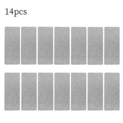 Livingandhome 14Pcs Light Grey Rectangular Anti Slip Adhesive Stair Carpet Treads 550 X 200 Mm