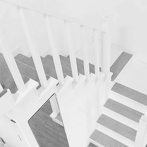 Livingandhome 14Pcs Light Grey Rectangular Anti Slip Adhesive Stair Carpet Treads 550 X 200 Mm 6 Livingandhome 14Pcs Light Grey Rectangular Anti Slip Adhesive Stair Carpet Treads 550 X 200 Mm - Image 4