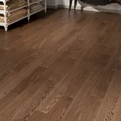 Livingandhome Set Of 36 Brown Rustic Lifelike Wood Grain Self Adhesive PVC Flooring Planks, 5m² Pack