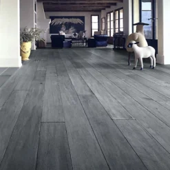 Livingandhome Set Of 36 Dark Grey Rustic Style Wood Plank PVC Laminate Flooring, 5m² Pack -Floors Specialty Shop livingandhome set of 36 dark grey rustic style wood plank pvc laminate flooring 5m pack0735940231701 03c MP