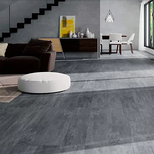 Livingandhome Set Of 36 Grey Realistic Wood Effect Self Adhesive Flooring, 5m² Pack 3 Livingandhome Set Of 36 Grey Realistic Wood Effect Self Adhesive Flooring, 5m² Pack