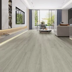 Livingandhome Set Of 36 Grey Rustic Lifelike Wood Grain Self Adhesive PVC Flooring, 5m² Pack