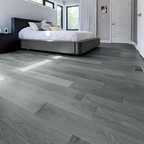 Livingandhome Set Of 36 Grey Rustic Style Peel And Stick Wood Plank PVC Laminate Flooring, 5m² Pack 4 Livingandhome Set Of 36 Grey Rustic Style Peel And Stick Wood Plank PVC Laminate Flooring, 5m² Pack - Image 2