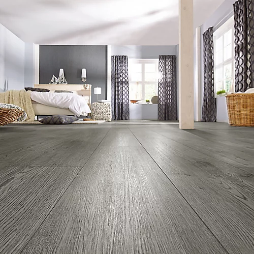 Livingandhome Set Of 36 Grey Rustic Style Wood Plank PVC Laminate Flooring, 5m² Pack 5 Livingandhome Set Of 36 Grey Rustic Style Wood Plank PVC Laminate Flooring, 5m² Pack - Image 3