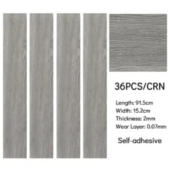 Livingandhome Set Of 36 Grey Rustic Style Wood Plank PVC Laminate Flooring, 5m² Pack 9 Livingandhome Set Of 36 Grey Rustic Style Wood Plank PVC Laminate Flooring, 5m² Pack -Floors Specialty Shop livingandhome set of 36 grey rustic style wood plank pvc laminate flooring 5m pack0735940231718 04c MP