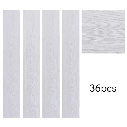 Livingandhome Set Of 36 Rustic Style Wood Plank PVC Laminate Flooring, 5m² Pack