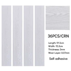 Livingandhome Set Of 36 Rustic Style Wood Plank PVC Laminate Flooring, 5m² Pack -Floors Specialty Shop livingandhome set of 36 rustic style wood plank pvc laminate flooring 5m pack0735940231695 04c MP