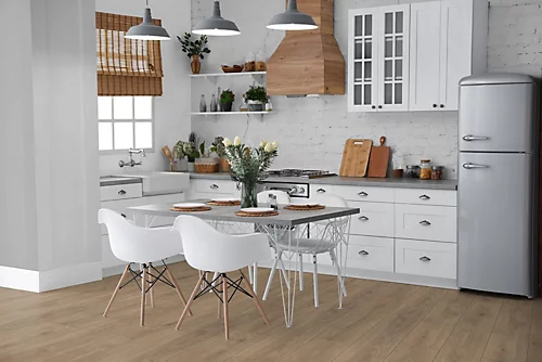 Long & Wide Plank 12mm - Natural Cashmere Oak - Laminate Flooring - 1.94m² Pack 4 Long & Wide Plank 12mm - Natural Cashmere Oak - Laminate Flooring - 1.94m² Pack - Image 2