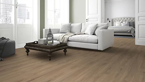 Long & Wide Plank 12mm - Natural Cashmere Oak - Laminate Flooring - 1.94m² Pack 6 Long & Wide Plank 12mm - Natural Cashmere Oak - Laminate Flooring - 1.94m² Pack - Image 4