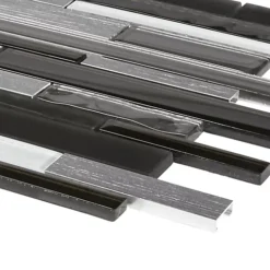 Palermio Brown Aluminium & Glass Mosaic Tile, (L)298mm (W)294mm -Floors Specialty Shop palermio brown aluminium glass mosaic tile l 298mm w 294mm3663602994220 36c