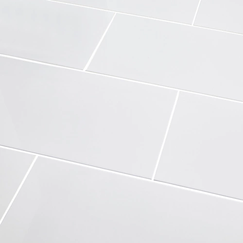 Perouso White Gloss Flat Glossy Tile Ceramic Wall Tile, Pack Of 6, (L)600mm (W)300mm 6 Perouso White Gloss Flat Glossy Tile Ceramic Wall Tile, Pack Of 6, (L)600mm (W)300mm - Image 4