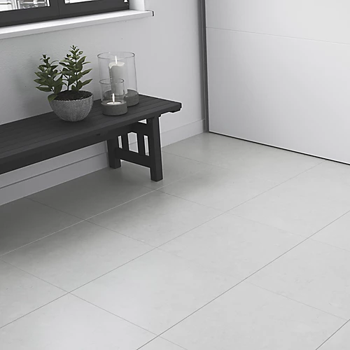Poprock Grey & White Tile Stone Effect Vinyl Tile, Pack Of 13, Not A Sample 4 Poprock Grey & White Tile Stone Effect Vinyl Tile, Pack Of 13, Not A Sample - Image 2
