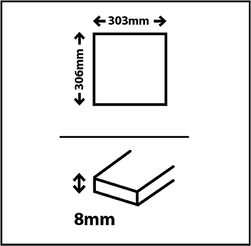 Quartz Stone Effect Glass & Metal Mosaic Tile, (L)306mm (W)303mm 6 Quartz Stone Effect Glass & Metal Mosaic Tile, (L)306mm (W)303mm - Image 4