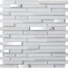 Quartz Stone Effect Glass & Metal Mosaic Tile, (L)306mm (W)303mm -Floors Specialty Shop quartz stone effect glass metal mosaic tile l 306mm w 303mm5060430111269 02c bq
