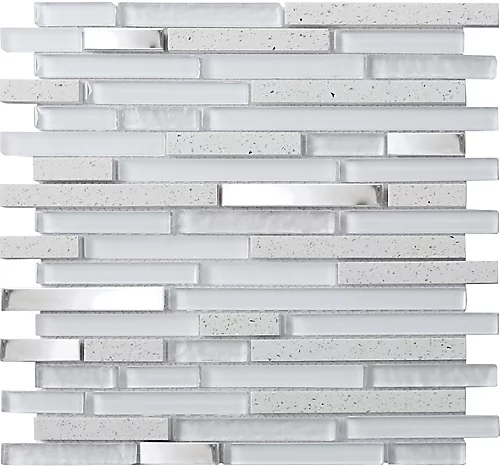 Quartz Stone Effect Glass & Metal Mosaic Tile, (L)306mm (W)303mm 3 Quartz Stone Effect Glass & Metal Mosaic Tile, (L)306mm (W)303mm