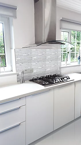 Quartz Stone Effect Glass & Metal Mosaic Tile, (L)306mm (W)303mm 5 Quartz Stone Effect Glass & Metal Mosaic Tile, (L)306mm (W)303mm - Image 3