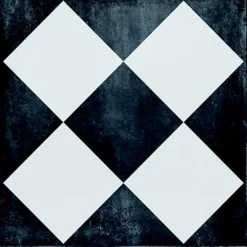 Radford Black & White Matt Patterned Porcelain Outdoor Floor Tile, Pack Of 2, (L)604mm (W)604mm -Floors Specialty Shop radford black white matt patterned porcelain outdoor floor tile pack of 2 l 604mm w 604mm8011634610789 03c bq