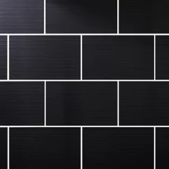 Salerna Black Gloss Flat Ceramic Wall Tile, Pack Of 10, (L)402.4mm (W)251.6mm -Floors Specialty Shop salerna black gloss flat ceramic wall tile pack of 10 l 402 4mm w 251 6mm5036581064235 37c