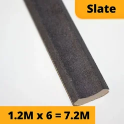 Slate Laminate Beading Scotia Edge Trim Black Charcoal - 1.2M X 6 Total 7.2 Meters