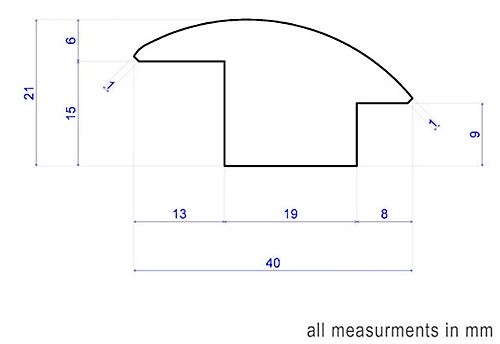 Solid Oak Wood To Carpet Reducer Threshold - Unfinished - 15mm - 0.9m Length 4 Solid Oak Wood To Carpet Reducer Threshold - Unfinished - 15mm - 0.9m Length - Image 2