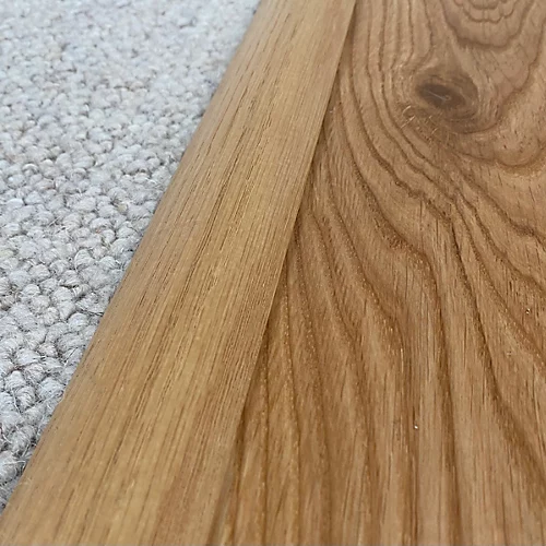 Solid Oak Wood To Carpet Reducer Threshold - Unfinished - 15mm - 0.9m Length 5 Solid Oak Wood To Carpet Reducer Threshold - Unfinished - 15mm - 0.9m Length - Image 3