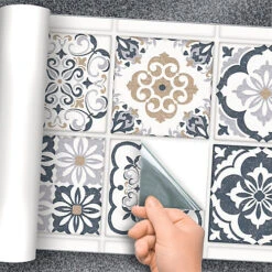 Stick And Go 8 Tile Stickers : Florette - To Stick Over 15cm X 15cm (6 X 6) Tiles Peel Off The StickerRoll - Apply On Tiles -Floors Specialty Shop stick and go 8 tile stickers florette to stick over 15cm x 15cm 6 x 6 tiles peel off the stickerroll apply on tiles5060300426356 03c MP