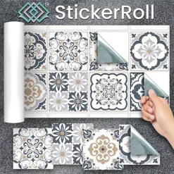 Stick And Go 8 Tile Stickers : Florette - To Stick Over 15cm X 15cm (6 X 6) Tiles Peel Off The StickerRoll - Apply On Tiles -Floors Specialty Shop stick and go 8 tile stickers florette to stick over 15cm x 15cm 6 x 6 tiles peel off the stickerroll apply on tiles5060300426356 04c MP