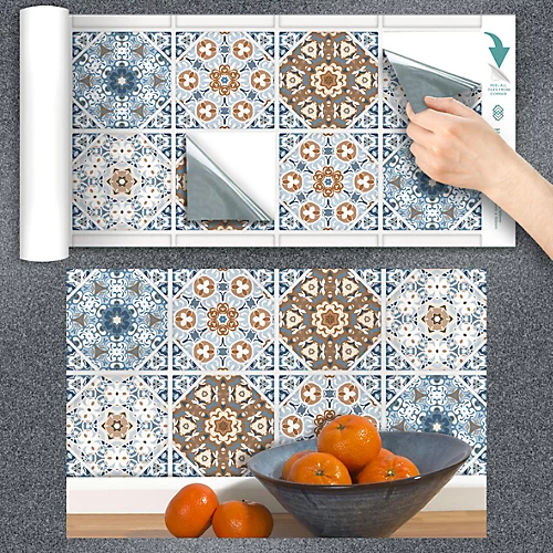 Stick And Go 8 Tile Stickers : Hexagon Geo - To Stick Over 15cm X 15cm (6x6) Tiles Peel Off The StickerRoll - Apply On Tiles 4 Stick And Go 8 Tile Stickers : Hexagon Geo - To Stick Over 15cm X 15cm (6x6) Tiles Peel Off The StickerRoll - Apply On Tiles - Image 2