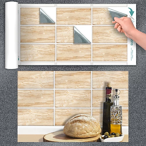 Stick And Go 9 Tile Stickers : Sahara - To Stick Over 20cm X 10cm (8x4) Tiles Peel Off The StickerRoll - Apply On Tiles 4 Stick And Go 9 Tile Stickers : Sahara - To Stick Over 20cm X 10cm (8x4) Tiles Peel Off The StickerRoll - Apply On Tiles - Image 2
