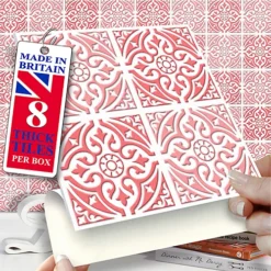 Stick And Go Self Adhesive Stick On Tiles Rosealie 6" X 6" Box Of 8 Apply Over Any Tile, Or Directly On To The Wall 7 Stick And Go Self Adhesive Stick On Tiles Rosealie 6" X 6" Box Of 8 Apply Over Any Tile, Or Directly On To The Wall -Floors Specialty Shop stick and go self adhesive stick on tiles rosealie 6 x 6 box of 8 apply over any tile or directly on to the wall5060300422808 03c MP