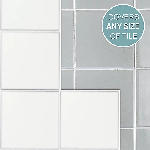 Stick And Go Self Adhesive Stick On Tiles White 4" X 4" Box Of 18 Apply Over Any Tile, Or Directly On To The Wall 6 Stick And Go Self Adhesive Stick On Tiles White 4" X 4" Box Of 18 Apply Over Any Tile, Or Directly On To The Wall - Image 4