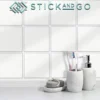 Stick And Go Self Adhesive Stick On Tiles White 6" X 6" Box Of 8 Apply Over Any Tile, Or Directly On To The Wall -Floors Specialty Shop stick and go self adhesive stick on tiles white 6 x 6 box of 8 apply over any tile or directly on to the wall5060300420422 01c MP
