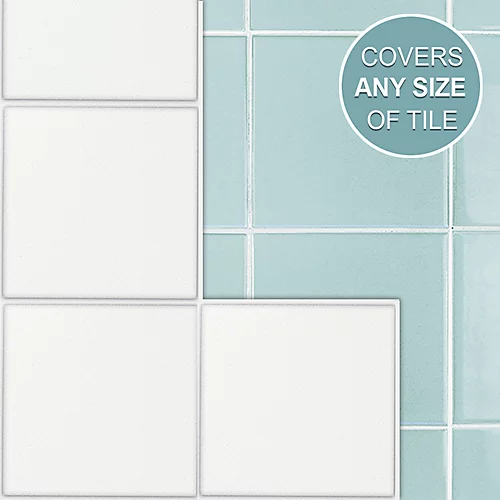 Stick And Go Self Adhesive Stick On Tiles White 6" X 6" Box Of 8 Apply Over Any Tile, Or Directly On To The Wall 6 Stick And Go Self Adhesive Stick On Tiles White 6" X 6" Box Of 8 Apply Over Any Tile, Or Directly On To The Wall - Image 4