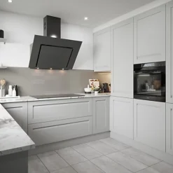 Tangier Grey Gloss Ceramic Wall Tile, Pack Of 54, (L)245mm (W)75mm -Floors Specialty Shop tangier grey gloss ceramic wall tile pack of 54 l 245mm w 75mm5010921636153 05i bq