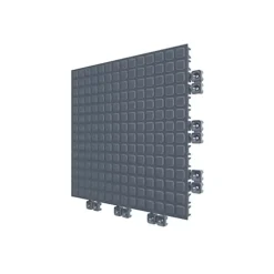 Versoflor Taskflor Graphite Grey Interlocking Floor Tile 1m², Pack Of 9