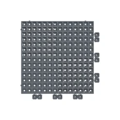 Versoflor Upflor Graphite Grey Interlocking Floor Tile 1m², Pack Of 9