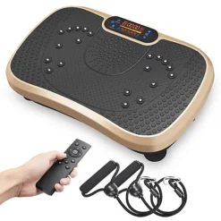 Vibration Plate Exercise Machine Whole Body Workout Fitness With Resistance Bands