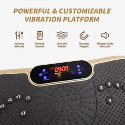 Vibration Plate Exercise Machine Whole Body Workout Fitness With Resistance Bands -Floors Specialty Shop vibration plate exercise machine whole body workout fitness with resistance bands0765157008049 03c MP