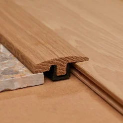 Woodline WST18 Step Twin Door Bar Threshold 900mm - Unfinished Oak -Floors Specialty Shop woodline wst18 step twin door bar threshold 900mm unfinished oak5033352097515 05c MP